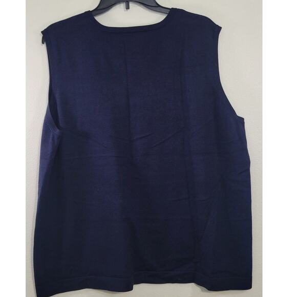 Lauren Ralph Lauren Vest Mens Size 3X Silk Blend Sleeveless V Neck Sweater Sleek - Picture 3 of 5